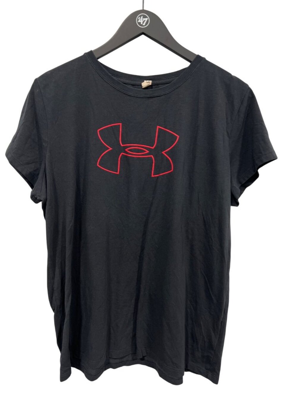 Under Armour HeatGear Tee XL Loose Fit Short Sleeve T-Shirt Black Red Athleisure